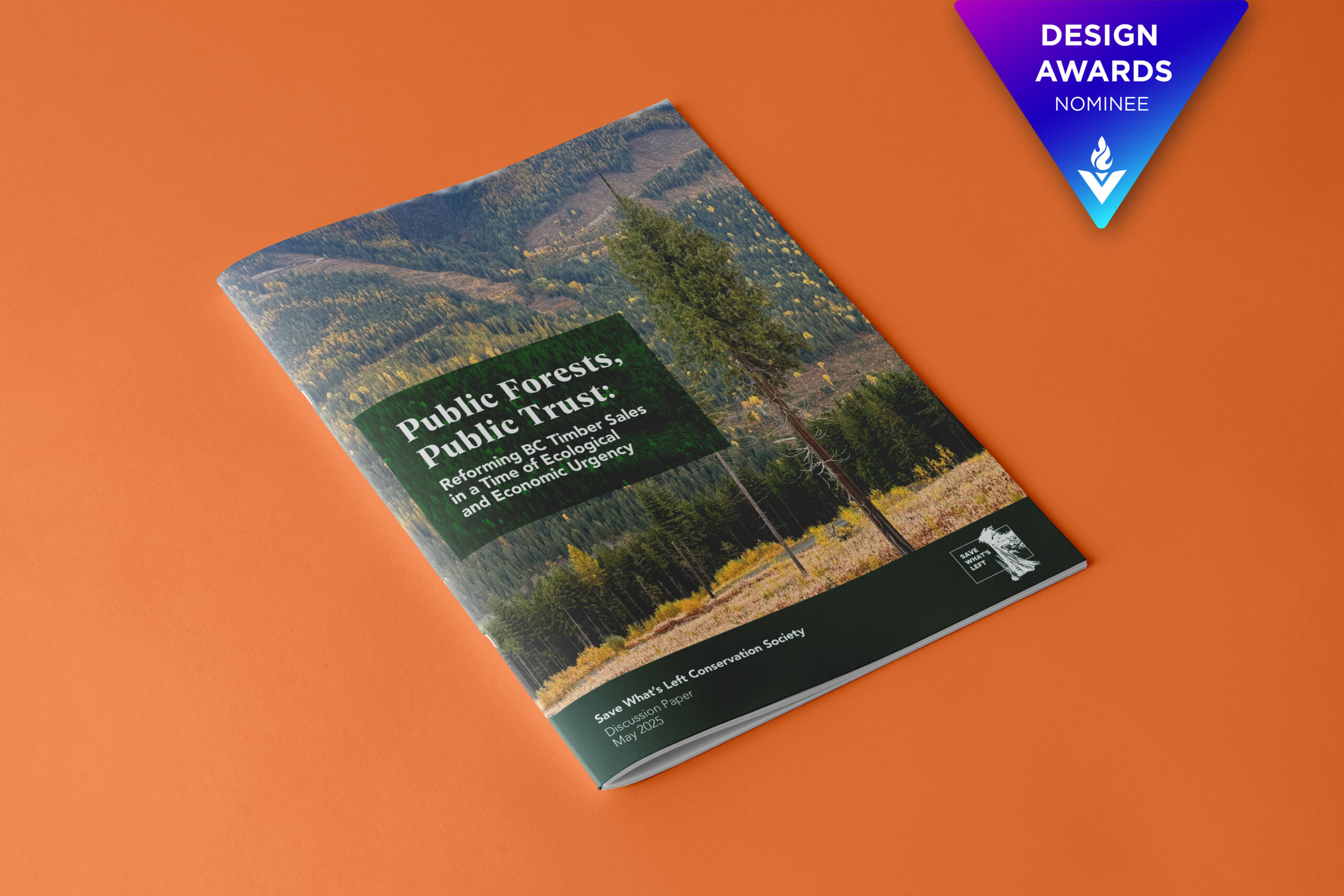 Environmental report cover design with modern layout design award nominee